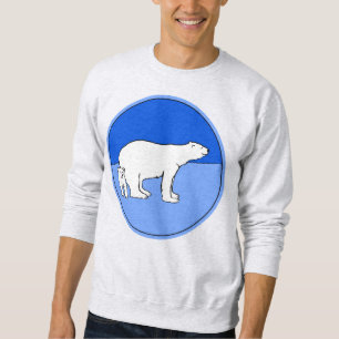 Sweatshirt Polar Bear Mom and Cub Peinture - Wildlife Art
