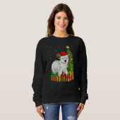 Sweatshirt Polar Bear  Xmas Lights Santa Polar Bear Christmas (Devant entier)