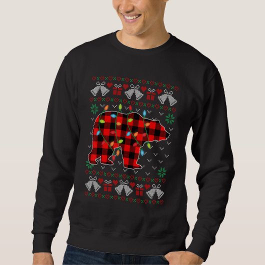 Sweatshirt Polar Bear     Xmas Lights Ugly Christmas Sweater (Devant)