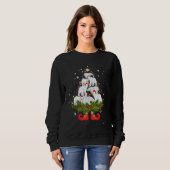 Sweatshirt Polar Bears Christmas Tree Lights Santa Hat (Devant entier)