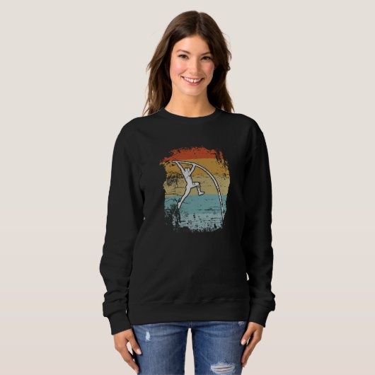 Sweatshirt Pole Vault Pole Vaulting Retro (Devant entier)