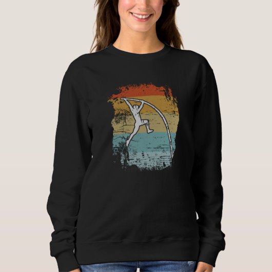 Sweatshirt Pole Vault Pole Vaulting Retro (Devant)