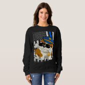 Sweatshirt Police Bulldog Back the Blue Law Enforcement Appre (Devant entier)