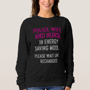 Sweatshirt Police Femme Infirmière Vie RN Maman 27