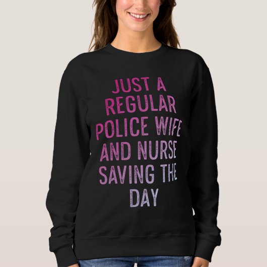 Sweatshirt Police Femme Infirmière Vie Rn Maman 35 (Devant)