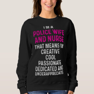 Sweatshirt Police Femme Infirmière Vie Rn Maman 39