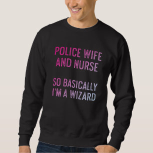 Sweatshirt Police Femme Infirmière Vie Rn Maman 42