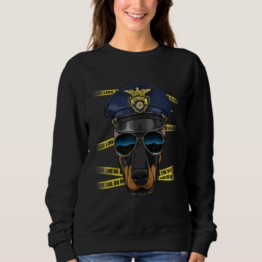 Sweatshirt Police Officer Doberman Pinscher PD Cop Crime Scen (Devant)