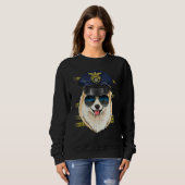 Sweatshirt Police Officer Pomeranian Cop Crime Scene K9 Pom D (Devant entier)