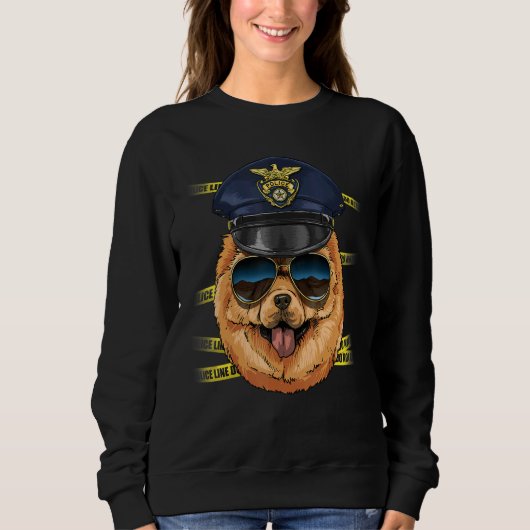 Sweatshirt Police Officier Chow Chow PD Cop Crime Scène K9 An (Devant)