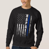 Sweatshirt Police Policière Napa Fête des pères Drapeau Améri (Devant)