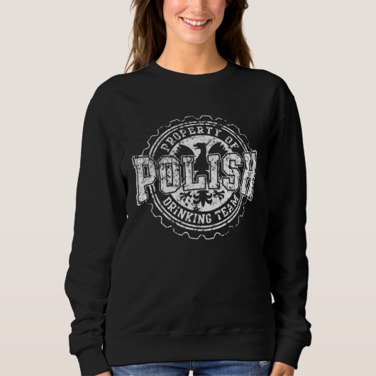 Sweatshirt Polish Drinking Team Beer Poland Vodka Men Women (Devant)
