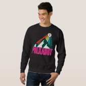 Sweatshirt Polkadot point Crypto Mountain Sun Rays Cryptocurr (Devant entier)