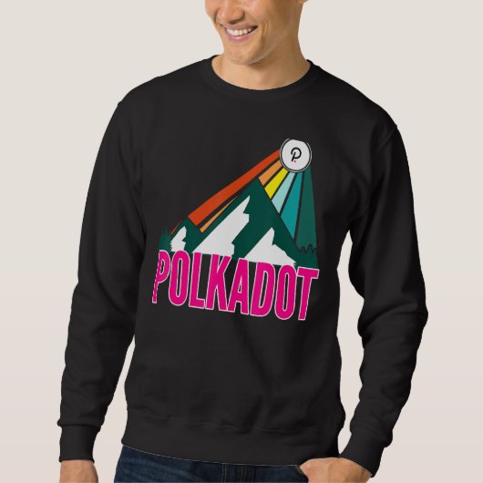 Sweatshirt Polkadot point Crypto Mountain Sun Rays Cryptocurr (Devant)