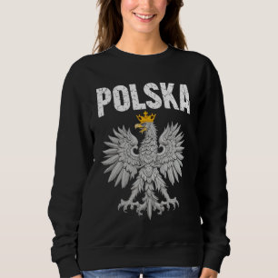 Sweatshirt Polska Pologne Aigle Pole Fierté Polonaise Racines