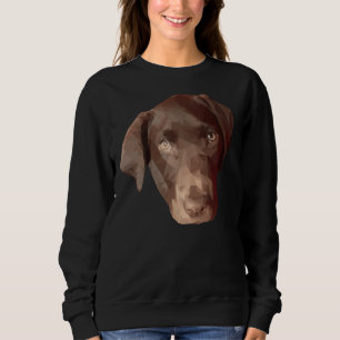 Sweatshirt Polygone de chien de laboratoire de chocolat