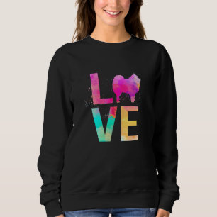 Sweatshirt Pomeranian coloré Chien maman Pomeranian