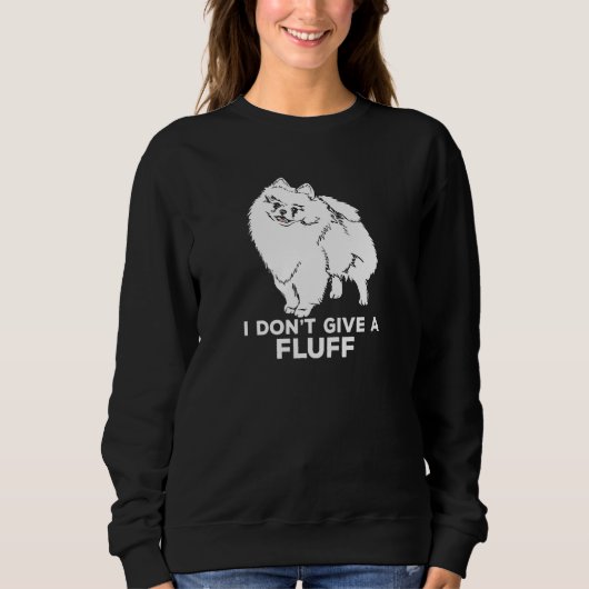 Sweatshirt Pomeranian Je m'en fiche (Devant)