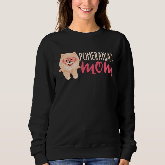 Sweatshirt Pomeranian maman Pomeranian (Devant)