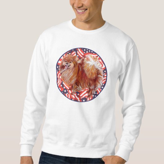 Sweatshirt Poméranie Rouge Blanc & Bleu (Devant)