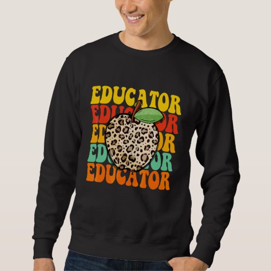 Sweatshirt Pomme de léopard Éducateur Reconnaissance des ense (Devant)