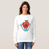 Sweatshirt Pomme en forme avec corde (Devant entier)