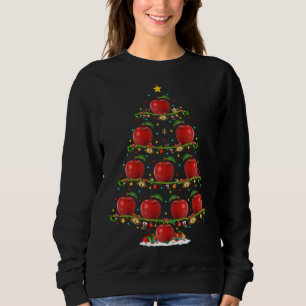 Sweatshirt Pomme Fruit Lights Xmas Père Noël Apple Christma
