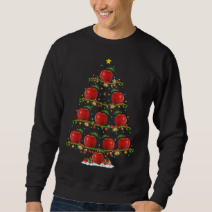 Sweatshirt Pomme Fruit Lights Xmas Père Noël Apple Christma