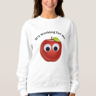 Sweatshirt Pomme, fruit rouge aux yeux de dieu - Personnalisé