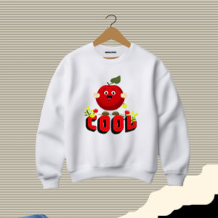 Sweatshirt pomme rouge cool