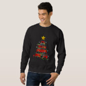 Sweatshirt Pompier Camion Arbre de Noël Hommes Femmes (Devant entier)