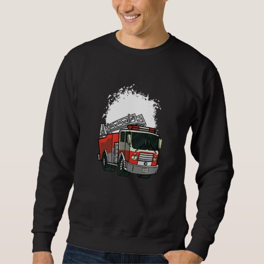 Sweatshirt Pompier Et Camion-Feu (Devant)