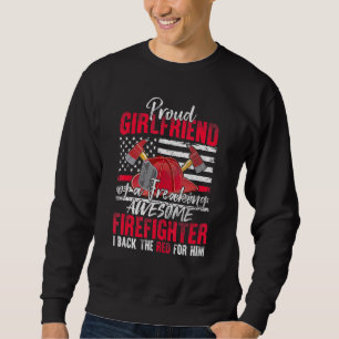 Sweatshirt Pompier Girlfriend Pompier Axes American F