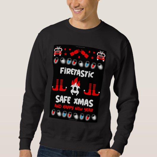 Sweatshirt pompier laide xmas (Devant)