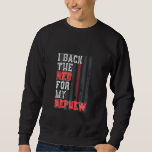 Sweatshirt Pompier Nephew Tante Oncle Support American Fla