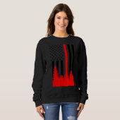 Sweatshirt Pompier Pompier Windland Mince Red Line Honorer A (Devant entier)