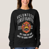 Sweatshirt Pompier Volontaire Conception Pour Pompiers (Devant)
