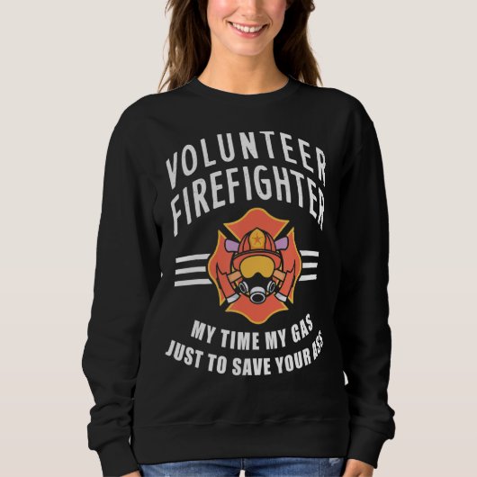 Sweatshirt Pompier Volontaire Conception Pour Pompiers (Devant)
