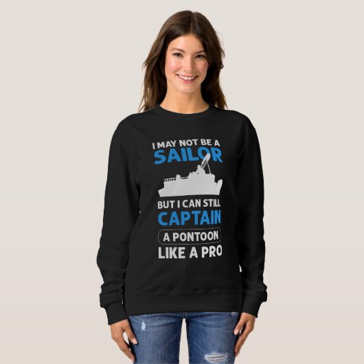 Sweatshirt Pontoon Boating Pontoon Boat Captain (Devant entier)