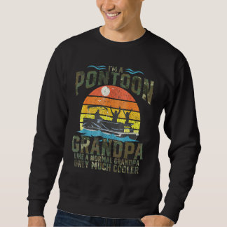 Sweatshirt Pontoon Grand-père Capitaine Fête des pères de bat