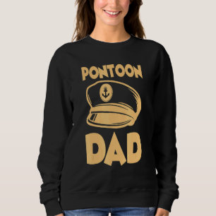 Sweatshirt Pontoon Motorboat Party Motorbot Bateau Capitaine