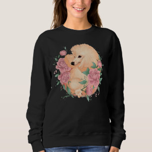 Sweatshirt Poodé D'Apricot Avec Des Peonies