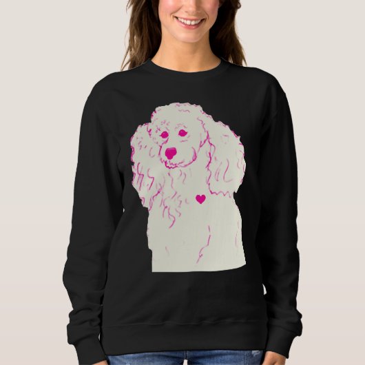 Sweatshirt Poodé En Rose (Devant)