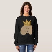 Sweatshirt Poodé mignon Avec Couronne (Devant entier)