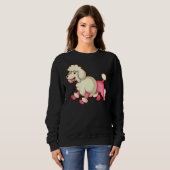 Sweatshirt Poodé rose animal (Devant entier)