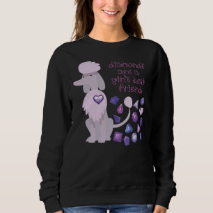 Sweatshirt Poodle & amp Diamonds Meilleurs Amis