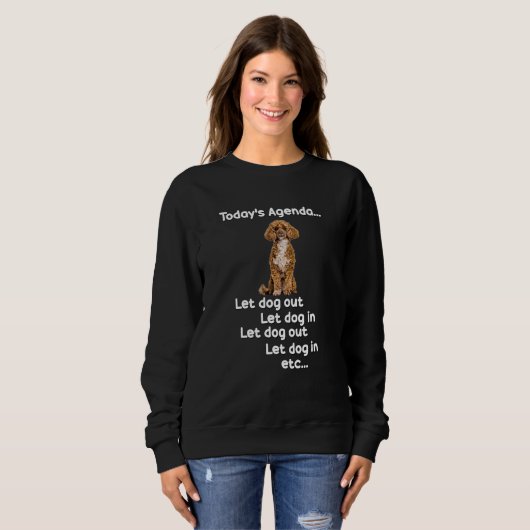 Sweatshirt Poodle Apricot chien Brown drôle mignon amusant an (Devant entier)