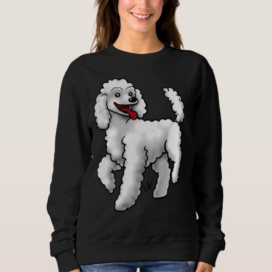 Sweatshirt Poodle blanc (Devant)