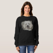 Sweatshirt Poodle blanc (Devant entier)