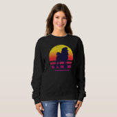 Sweatshirt Poodle Chien Rétro 13 (Devant entier)